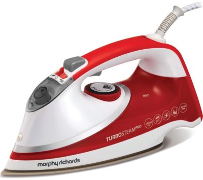 MORPHY RICHARDS Turbosteam Pro Pearl 303124 Steam Iron - White & Red MORPHY RICHARDS Turbosteam Pro Pearl 303124 Steam Iron - White & Red
